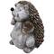 8.5" Hedgehog with Mushroom Outdoor Garden Statue